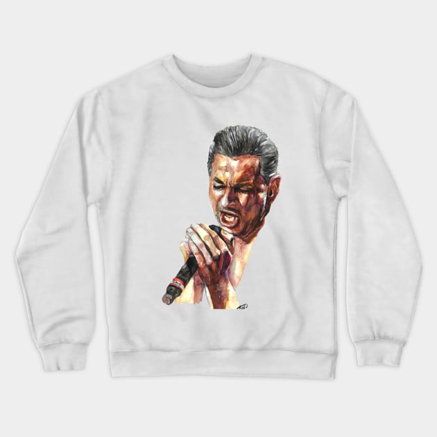 Dave Gahan Watercolor Crewneck Sweatshirt by ArtInPi